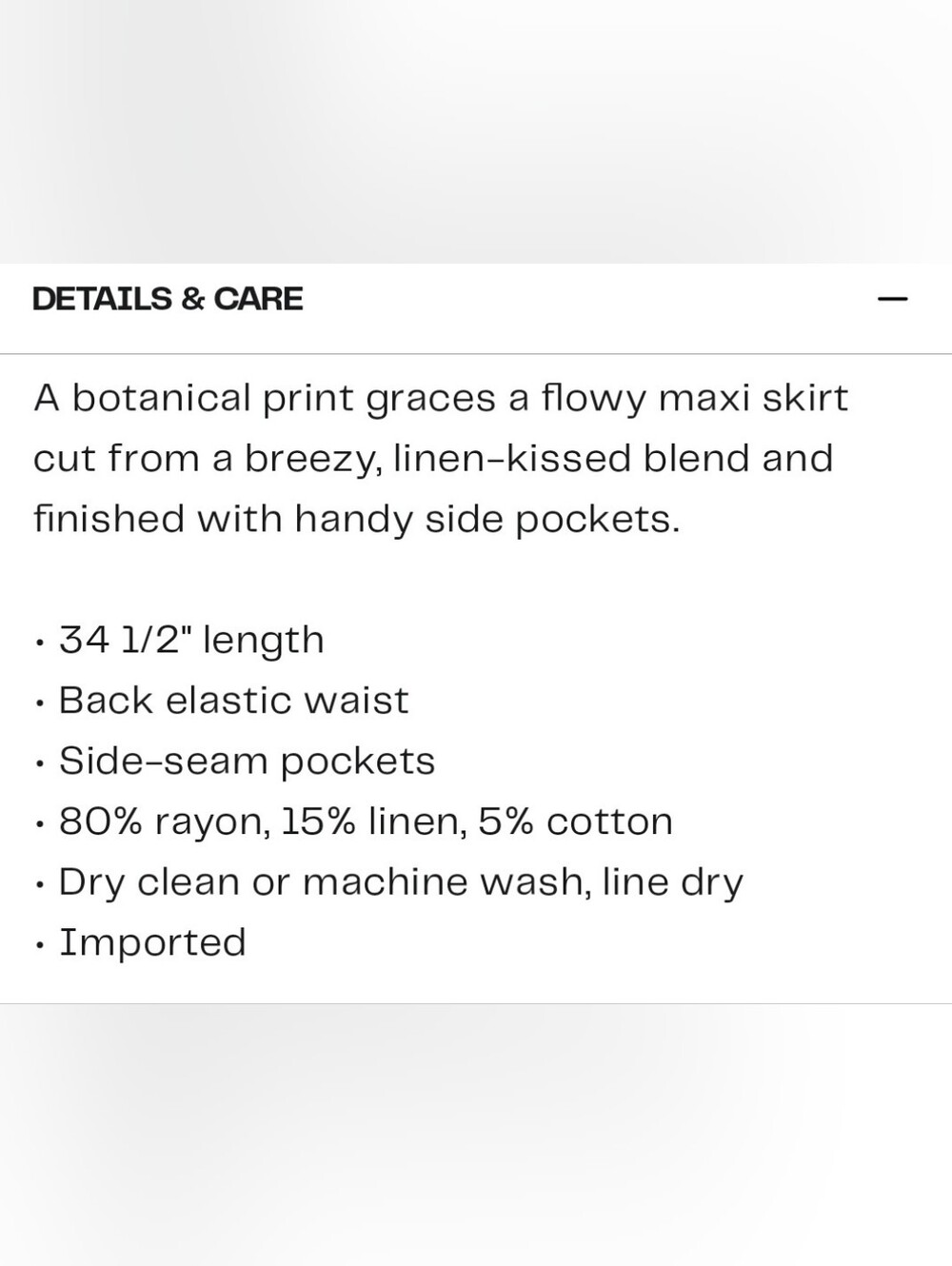 NWT - Max Studio Linen Blend Botanical Birch Leafy Floral Maxi Skirt - Size M - Picture 3 of 12